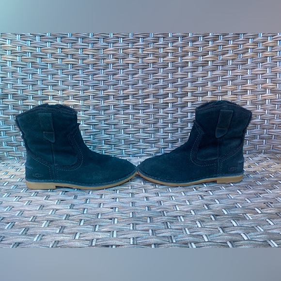 UGG Shoes - UGG Black Suede Booties - Like New Condition